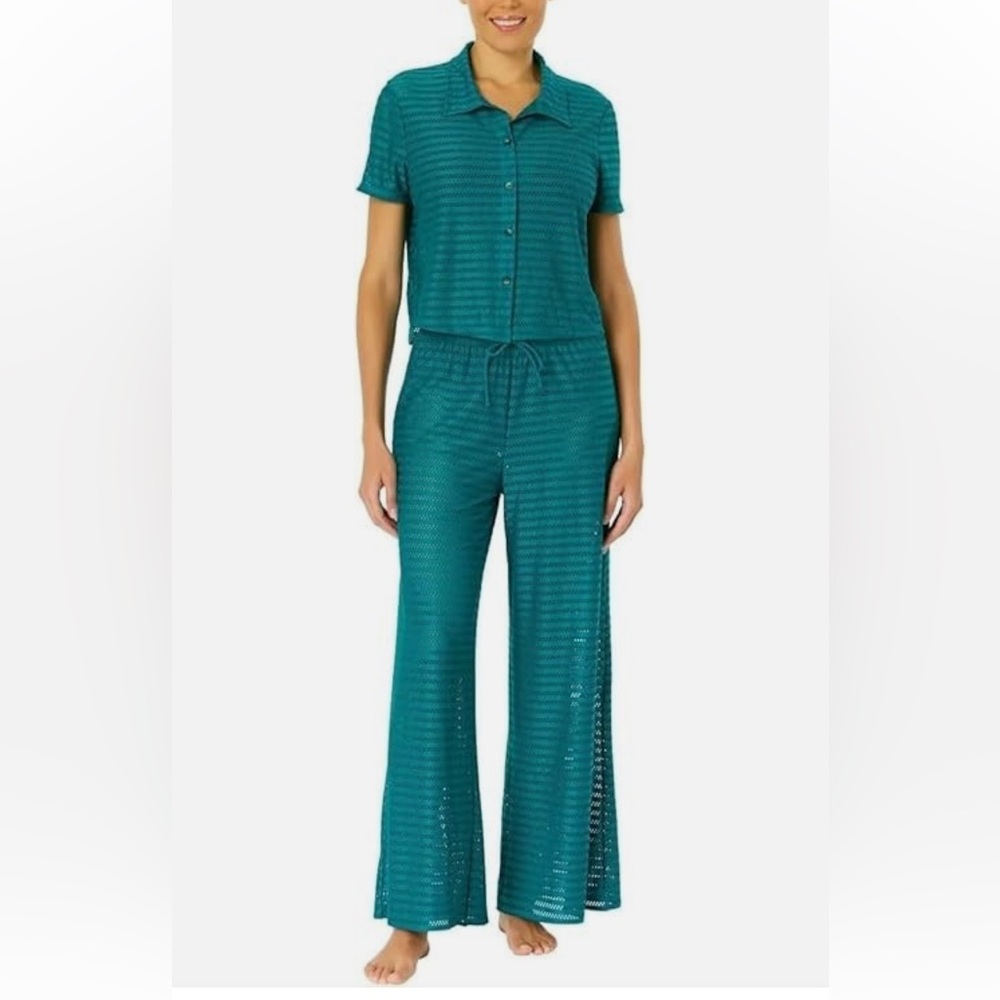 Hurley Lightweight Crochet 2-Piece Swim Cover-Up Set.